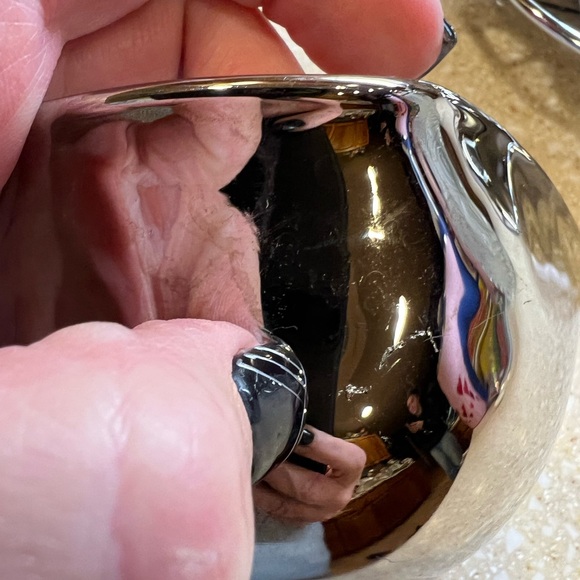 Vintage Sliver Toned Glass 2 Tier Dessert Candy Dish 10.5 Tall Non Tarnish - Picture 11 of 14